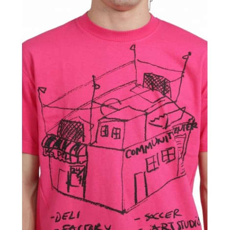 KidSuper fuchsia Community Center Sketch t-shirt