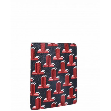 Lanvin navy logo wallet