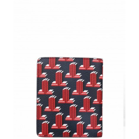 Lanvin navy logo wallet