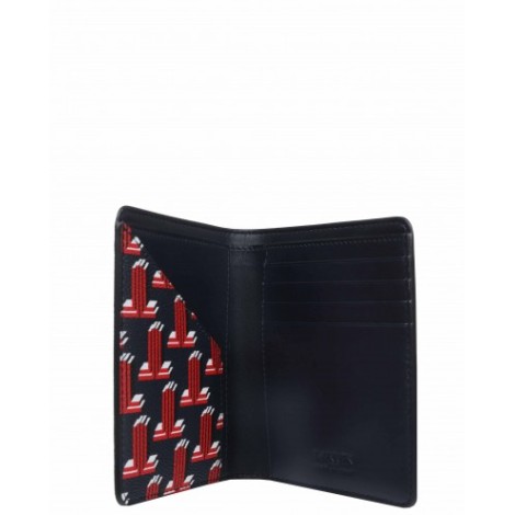 Lanvin navy logo wallet