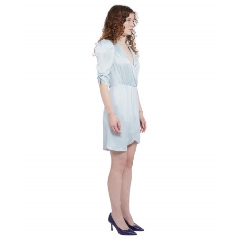 Lanvin light blue drape dress