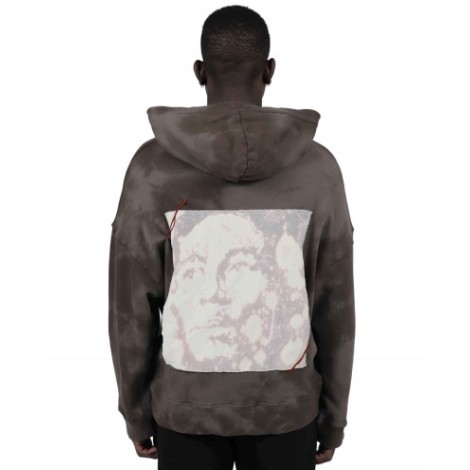 Bleach on Lower Manhattan brown D. Hirst hoodie