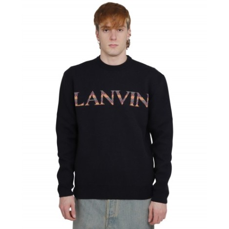 Lanvin navy logo sweater