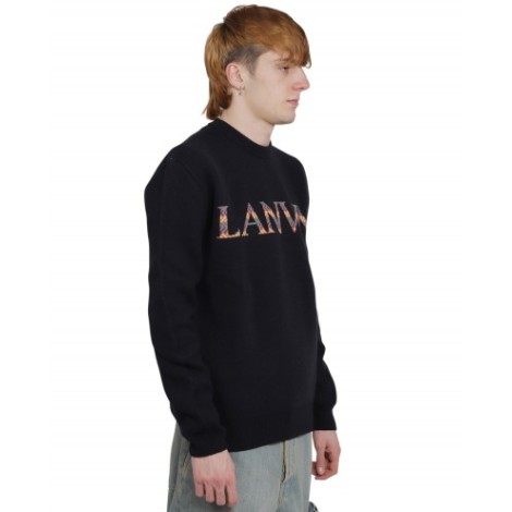 Lanvin navy logo sweater