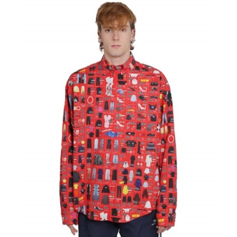 Balenciaga red Media shirt