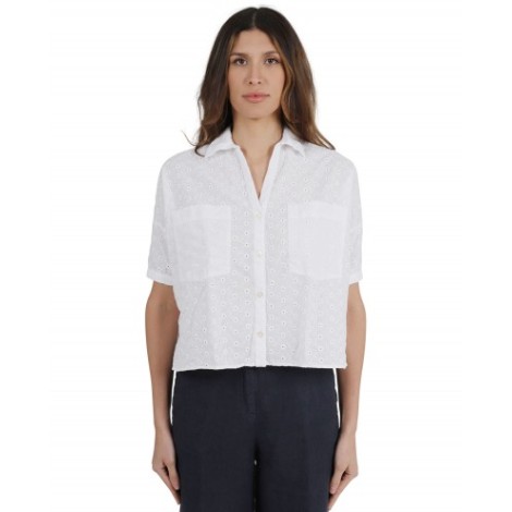 Massimo Alba white Ceci blouse