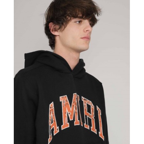 Amiri black Bandana logo hoodie