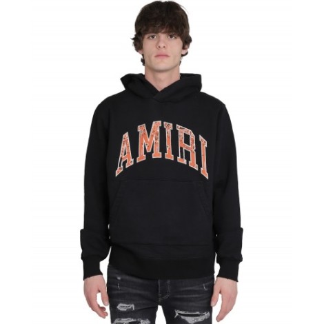 Amiri black Bandana logo hoodie