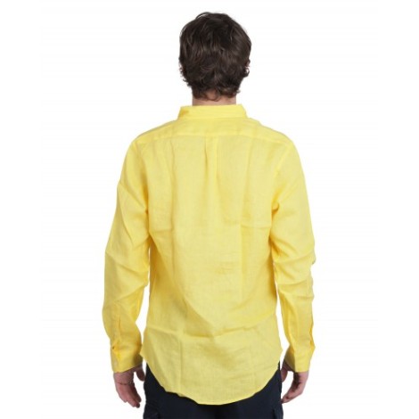 Polo Ralph Lauren yellow linen logo shirt