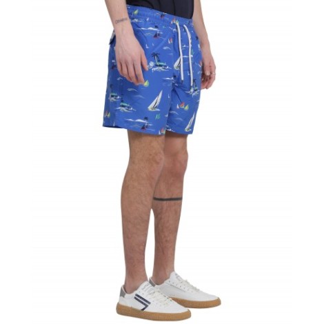 Polo Ralph Lauren blue Race to Sea Traveler swim trunks