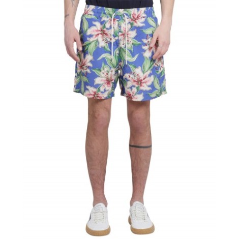 Polo Ralph Lauren blue Seaside Lilies Traveler swim trunks