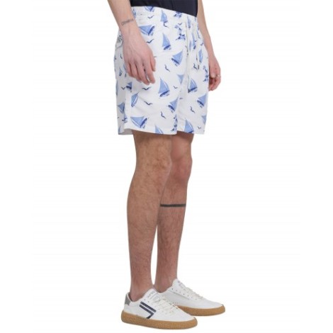 Polo Ralph Lauren white Skipper Bearwaiian Traveler swim trunks