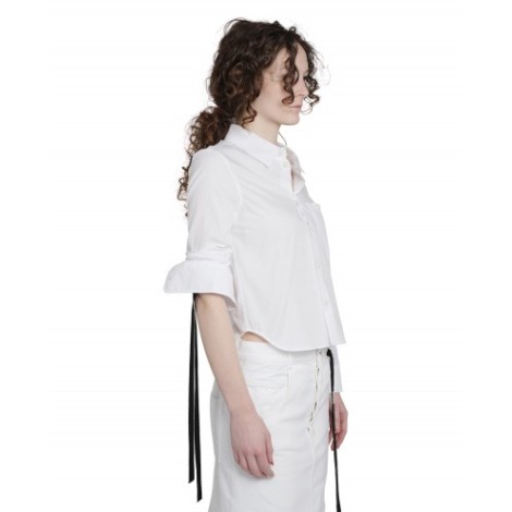 Ann Demeulemeester white Mathilde micro shirt