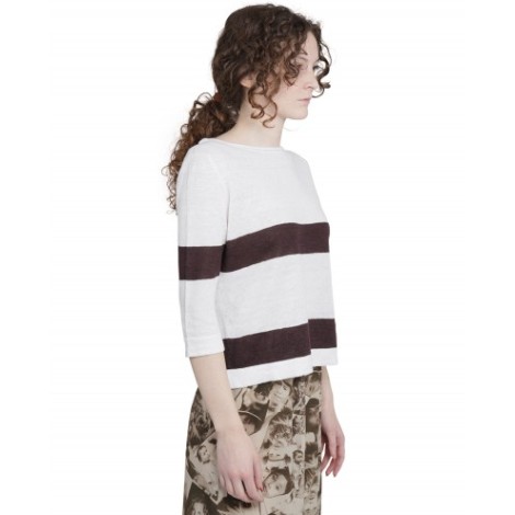 CXB striped Giada top BROWN