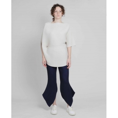 Issey Miyake navy Fluidity loop trousers