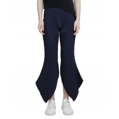 Issey Miyake navy Fluidity loop trousers