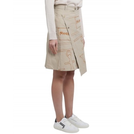 JW Anderson beige logo skirt