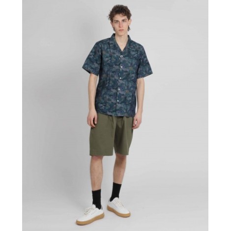 Universal Works indigo jungle camp shirt