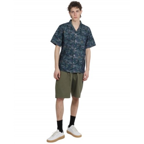 Universal Works indigo jungle camp shirt