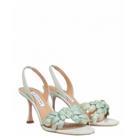 Aquazzura mint Galactic Flower sandals 75