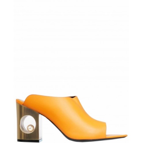 Coliac orange Zack mules