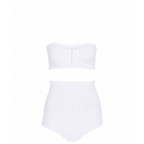 Alaia white Vienne bikini suit