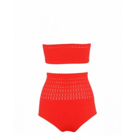 Alaia red Vienne bikini suit