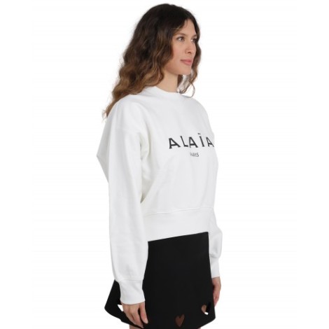 Alaia white logo sweatshirt