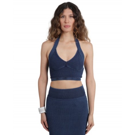 Alaia denim halter top