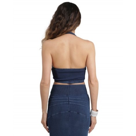 Alaia denim halter top