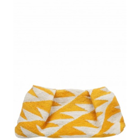 Sensi Studio orange Sisal maxi pouch