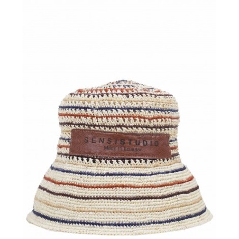 Sensi Studio multicolor trinado crochet lamp shade hat