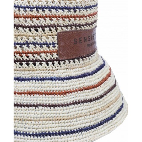 Sensi Studio multicolor trinado crochet lamp shade hat