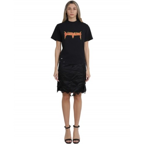 Balenciaga black t-shirt slip dress