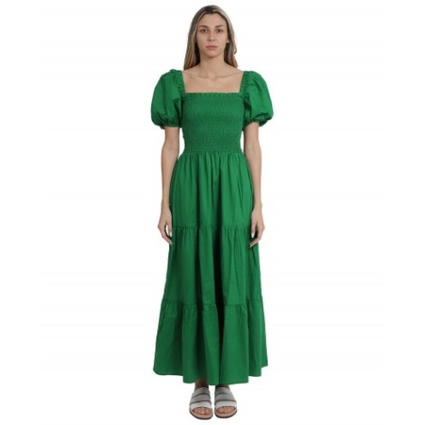 Sabine Arias green dress