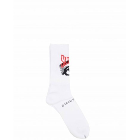 Saint MXXXXXX white Eye socks