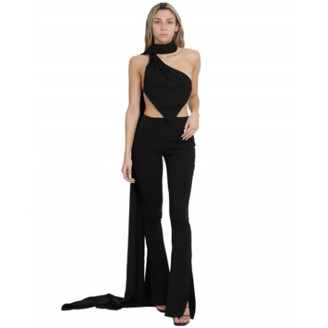 Monot black slit trousers