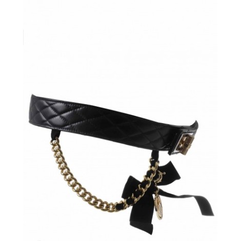 Lanvin black Happy quilted belt