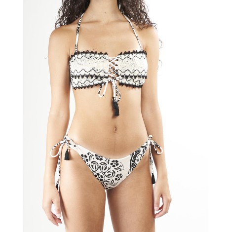 MISS BIKINI Costume bikini fascia con passamaneria e paillettes Miss Bikini