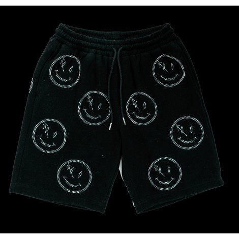 Black Smiley Shorts