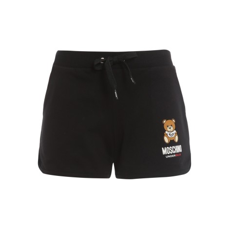 MOSCHINO SHORTS CON STAMPA BEAR NERO A43109002555