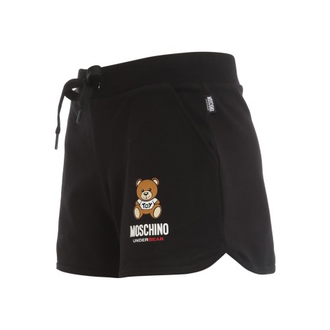 MOSCHINO SHORTS CON STAMPA BEAR NERO A43109002555