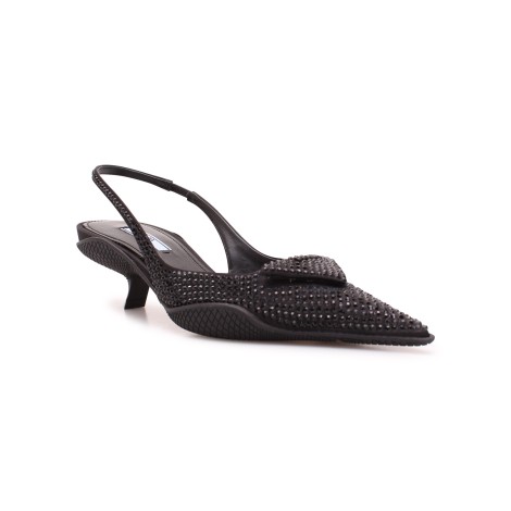 Prada Crystal Decoration Slingback Pumps 40