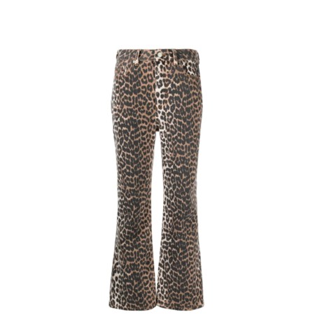 GANNI Jeans leopardato