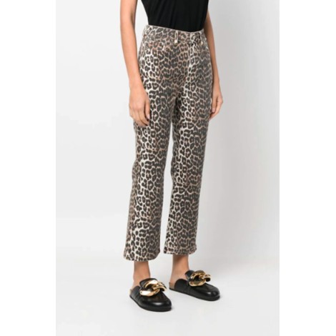 GANNI Jeans leopardato