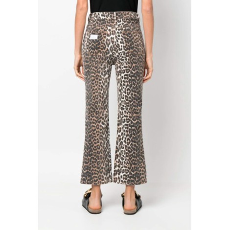 GANNI Jeans leopardato