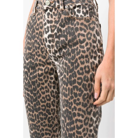 GANNI Jeans leopardato