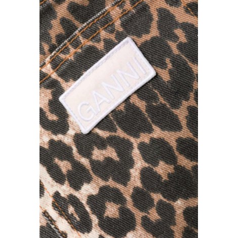 GANNI Jeans leopardato