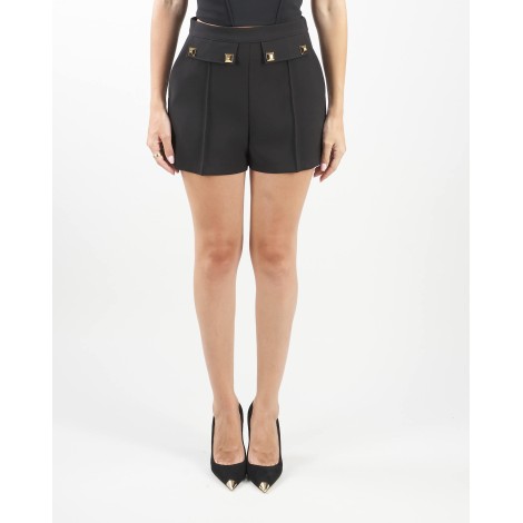 ELISABETTA FRANCHI Shorts in crepe con maxi borchie Elisabetta Franchi