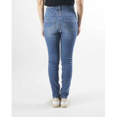 ELISABETTA FRANCHI Jeans super skinny con charm catena Elisabetta Franchi